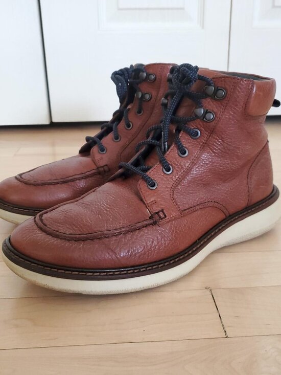 ECCO Cognac Leather Boots - 8.5 main image 7